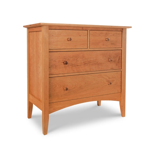 Shaker Wood Dresser with Four Drawers & Arched Base