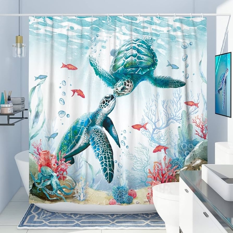 Beach Theme Shower Curtains