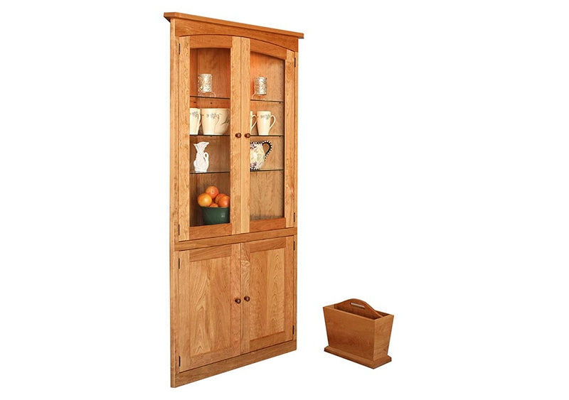 Simply Beautiful Corner Cabinet | Hardwood Artisans Handcrafted Dining  Furniture