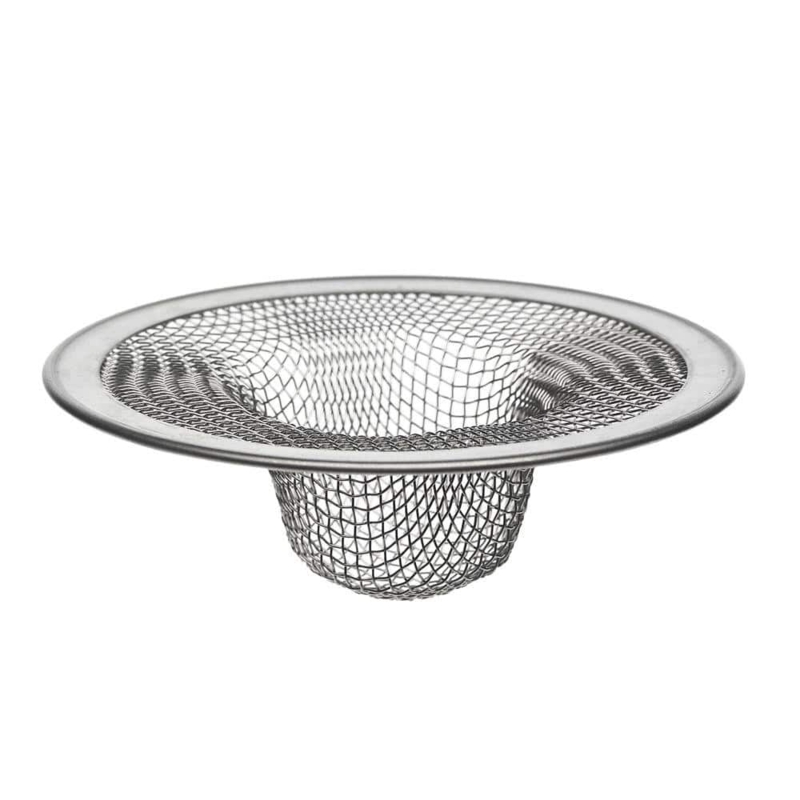 Sink Strainer, Fine Mesh Basket, Wide Rim Stainless Steel Filter
