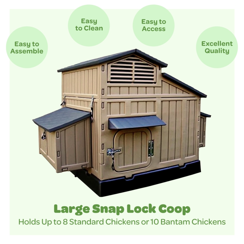 Snap Lock Poultry House with Weather Resistant Composite Assembly