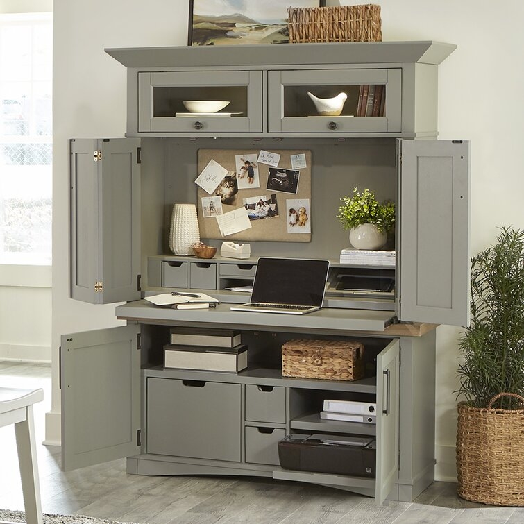 Solid Wood Armoire Desk - Wayfair | Havenly