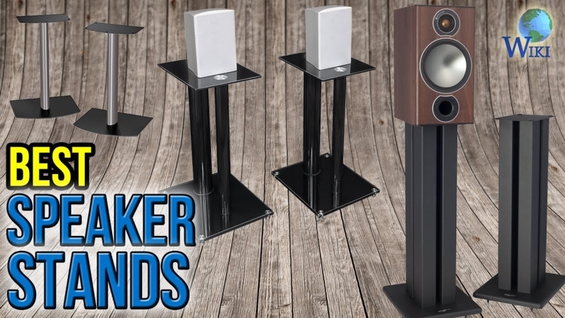 Speaker Stand Dual Pillars Square Columns Matte Black Spiked Feet