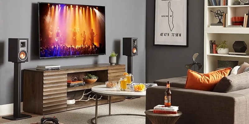 Speaker Stand Pedestal Base Slim Profile Metal Industrial Modern Design