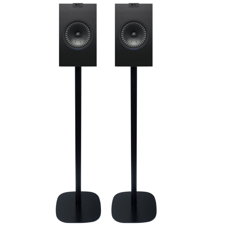 Speaker Stand Rounded Square Base Slim Profile Matte Black