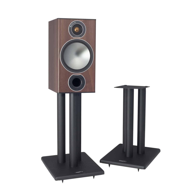 Speaker Stand Triple Pillar Support Carpet Spikes Heavy Duty Square Base