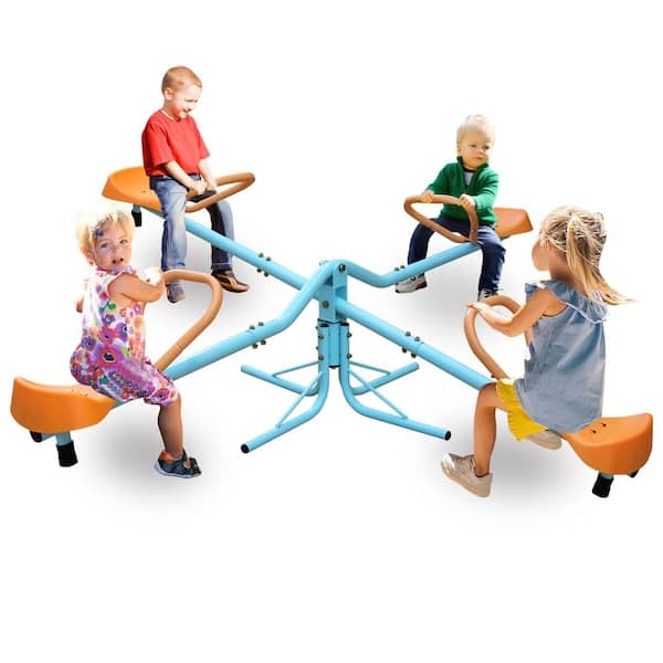 Spinning Seesaw with Four-Way Seating and Bucket Seats