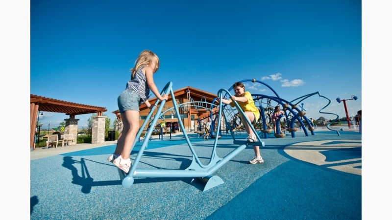 Stand-Up Seesaw with Standing Platforms and Triangular Frame
