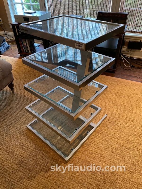 Standesign Five Shelf Audio Rack - All Steel and Glass