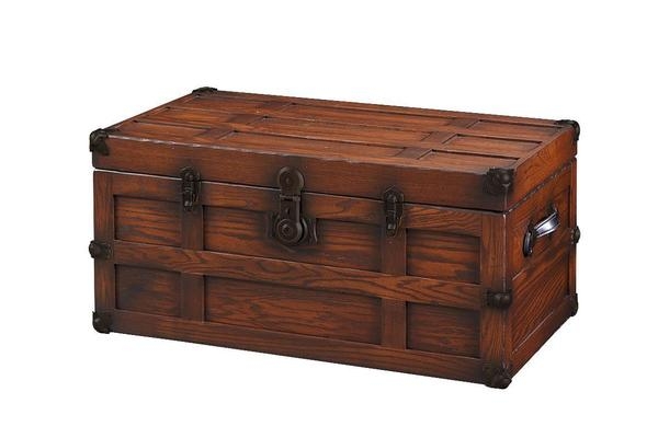 Storage Trunk Amish Craftsman Solid Oak Paneled Wood Detailing