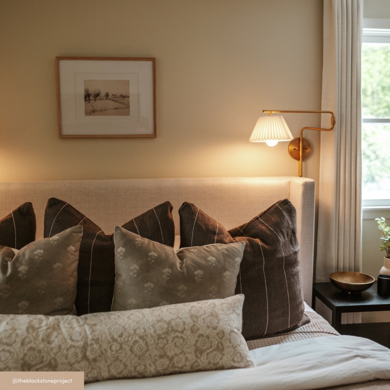 Swing Arm Wall Sconce: Vintaged Brass Finish With Pleated Shade