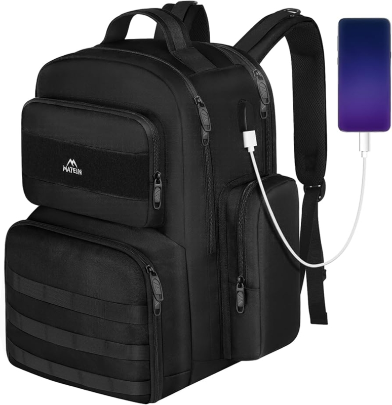Tactical Laptop Backpack with MOLLE Webbing and Insulated Compartment