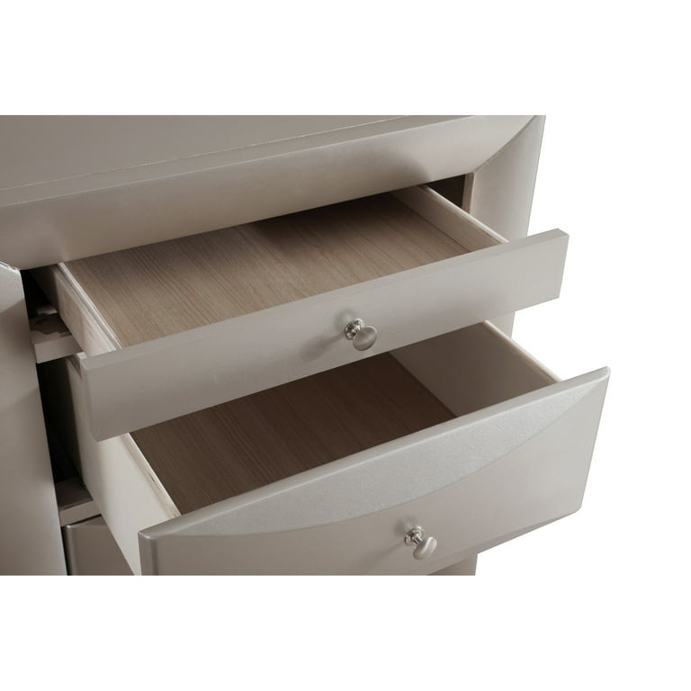 Tall Beveled Lingerie Chest with Shimmering Satin Luster