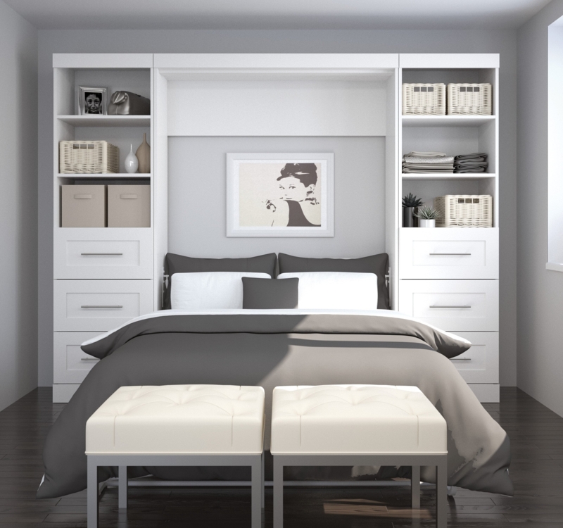 Tall Full Size Bed with Bookcase Headboard | Foter