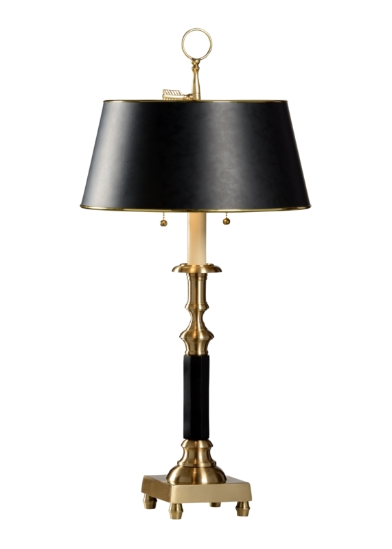 Traditional Candlestick Lamp: Arrow Finial and Faceted Column