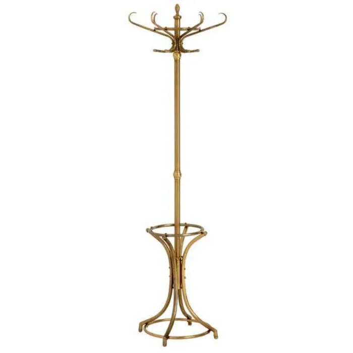 Traditional Coat Rack with Umbrella Ring & Curved Base