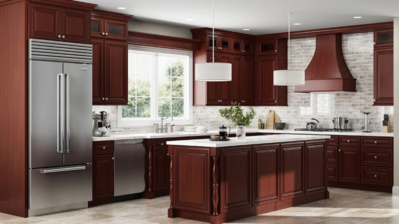 Traditional Raised Panel Cabinetry with Decorative Island Posts