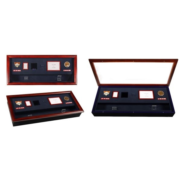 Traditional Sports Wall Decor with Hinged Lid and Navy Lining