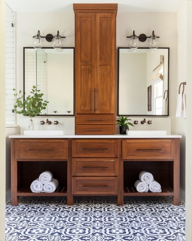 Transitional Medicine Cabinet Thin Black Frame Wall Mounted