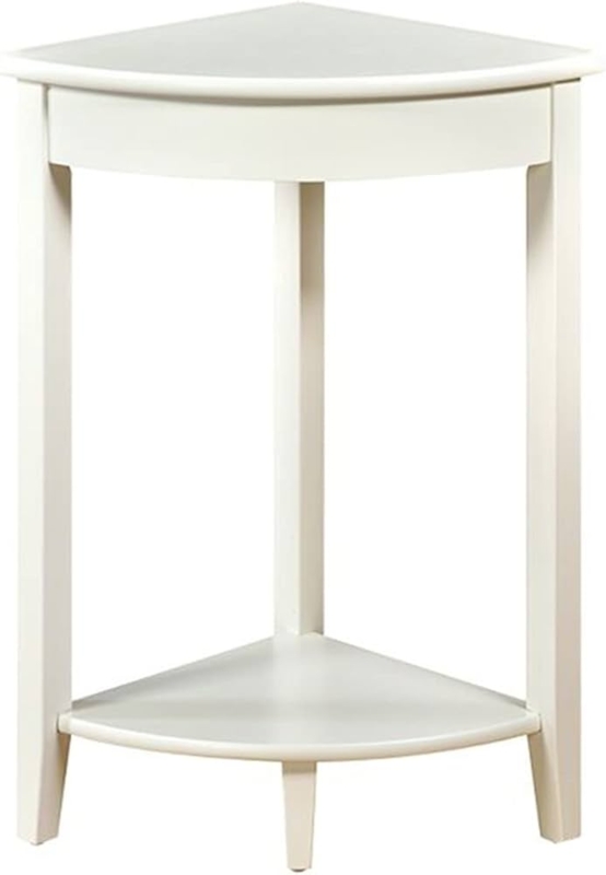 Triangular Corner Side Table with Curved Front Rail