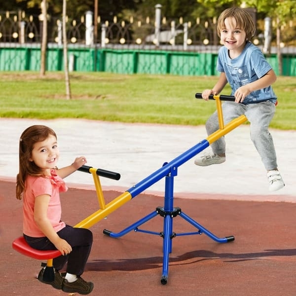 Tripod Base Seesaw with 360 Degree Swivel and Molded Seats