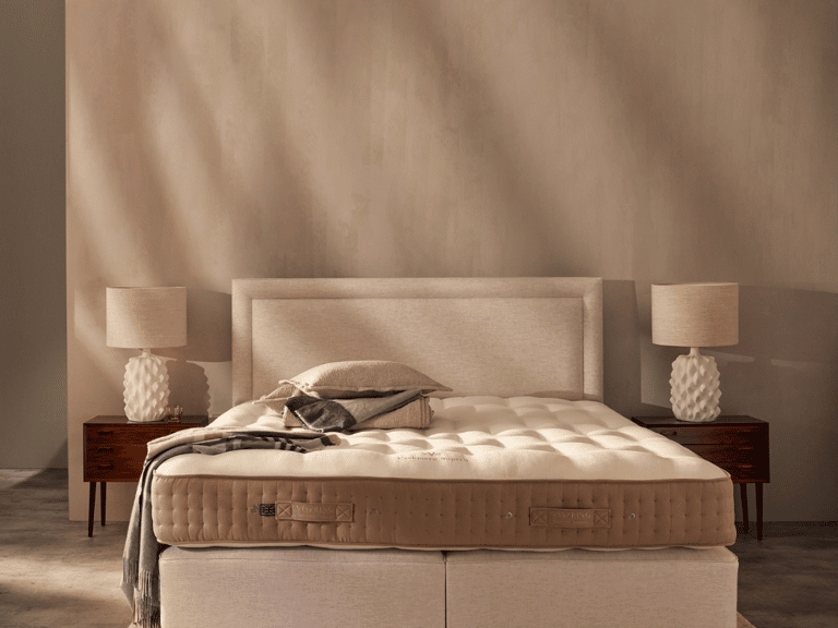 Tufted Mattress Set featuring Two Tone Border and Upholstered Base
