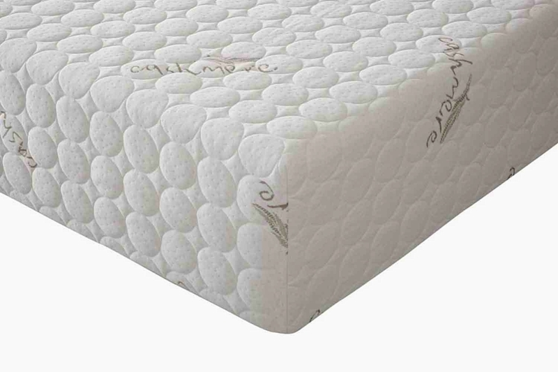 Upholstered Mattress featuring Pebble Texture and Squared Edges