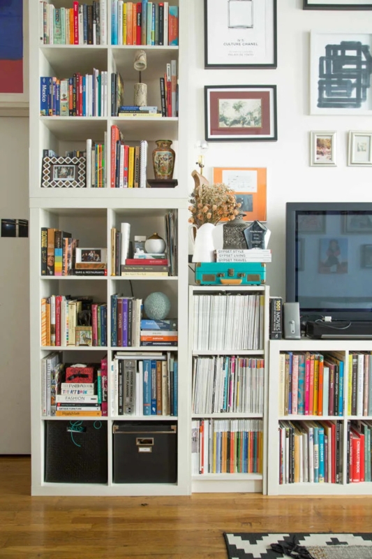 Vertical Cube Storage Unit: Crisp White Modular Stacking System