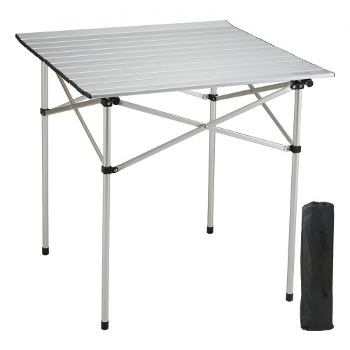 VEVOR Folding Camping Table, Outdoor Portable Side Tables, Lightweight Fold  Up Table, Aluminum Ultra Compact Work Table with Carry Bag, For Cooking,  Beach, Picnic, Travel, 24x16 inch, Silver | VEVOR US
