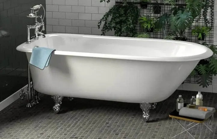 Vintage Clawfoot Tub Design: Ornate Chrome Feet