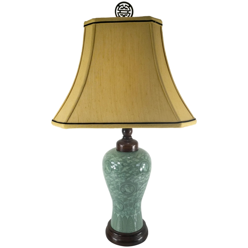 Vintage Mid-Century Korean Celadon Table Lamp. For Sale at Ruby Lane