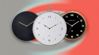 Wall Clock Set Mixed Metallic Rims Decorative Hanging Loop Minimalist