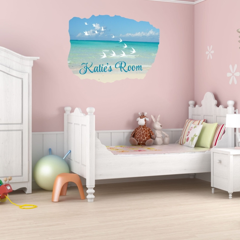 Wall Decal Personalized Beach Shorebird Graphics Coastal Nursery Art