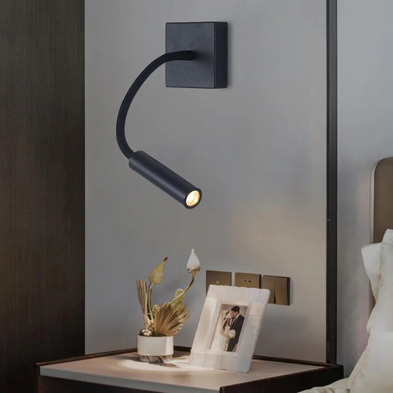 Wall Mounted Sconce: Flexible Gooseneck Arm Task Focused Beam