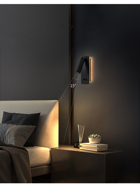 Wall Sconce: Slim Profile Dual Light Source With Backlit Glow