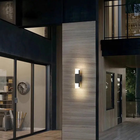 Wall Sconce with Geometric Rectangular Profile and Up Down Lighting