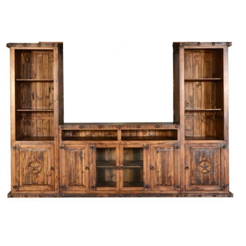 Western Entertainment Center, Lone Star Carvings & Nailhead Trim