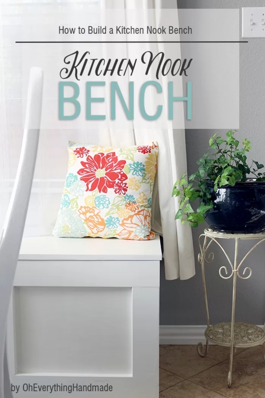 White Storage Bench with Recessed Panel and Flat Top Seat Design