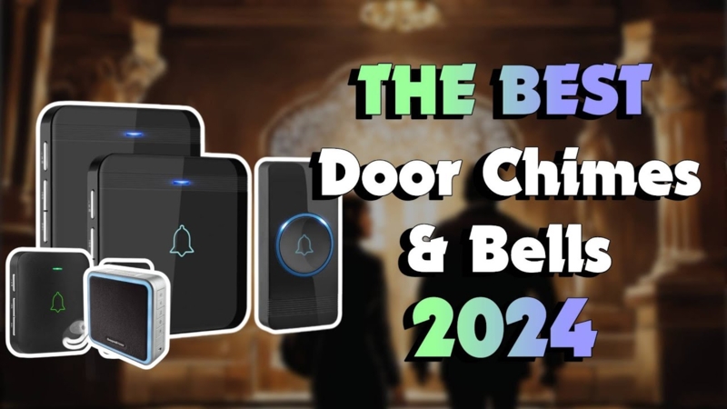 Wireless Doorbell Matte Black Finish Illuminated Icons Slim Profile Set