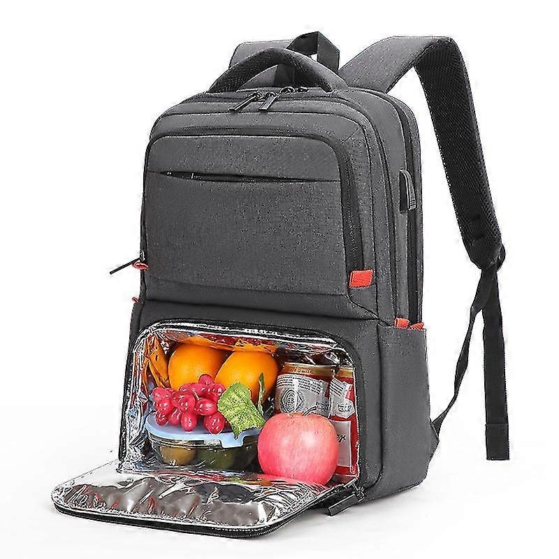 Women's Lunch Backpack, Insulated Cooler Backpack With Lunch Stall, College  Bag With Usb Port, Suitable For 15.6-inch Laptop