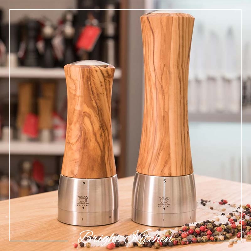 Wood and Steel Spice Grinders featuring Organic Wood Metal Contrast