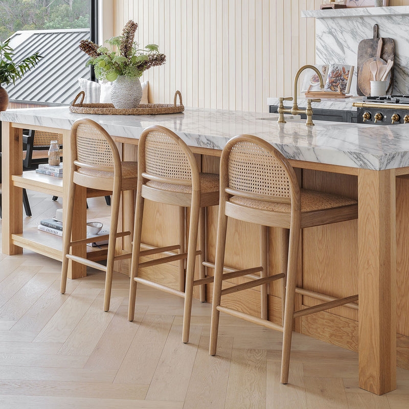 Wood Cane Back Bar Stools Kitchen Capri Rattan Arch Bar Stool  Life  Interiors