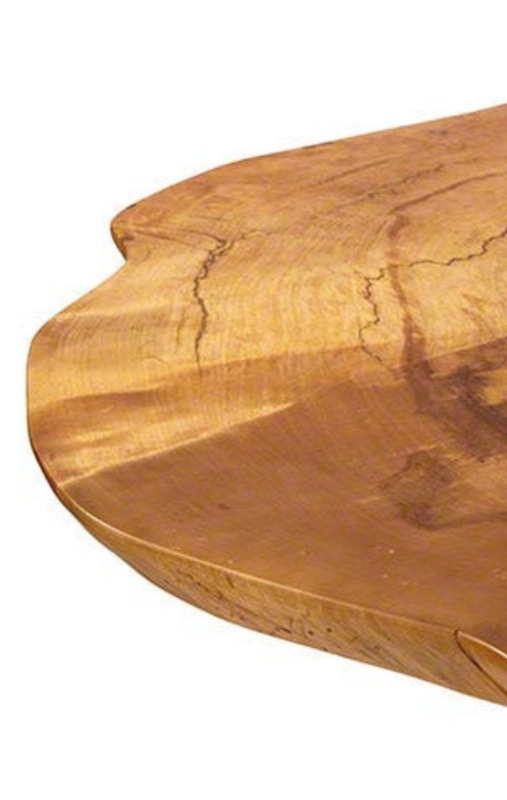Wood Slab Spalted Birch Live Edge Organic Grain Thick Profile