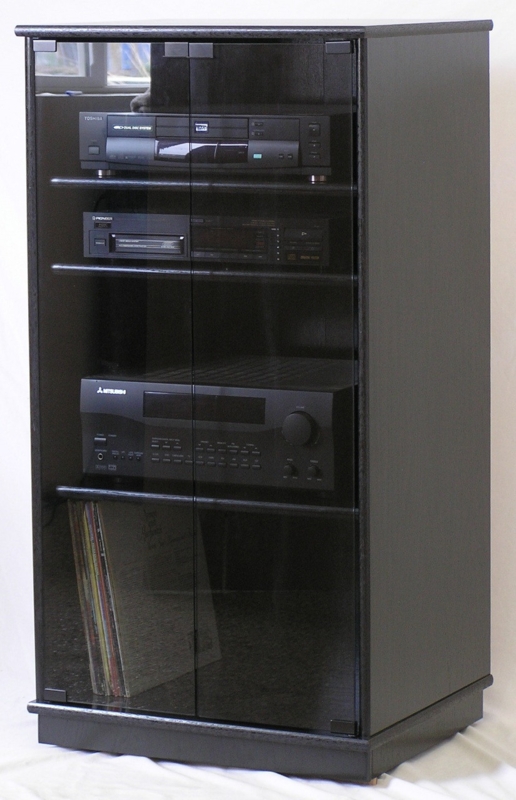27" Stereo Cabinet/TV Stand with Glass Doors