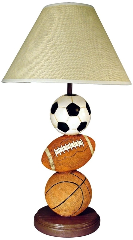 3-Ball Sports Themed 22.25" High Table Lamp With Shade - Contemporary -  Table Lamps | Houzz