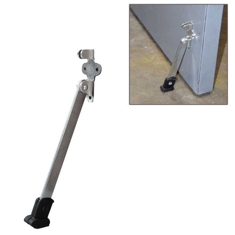 8 Inch Brushed Metal Kickdown Door Holder with Rubber Foot