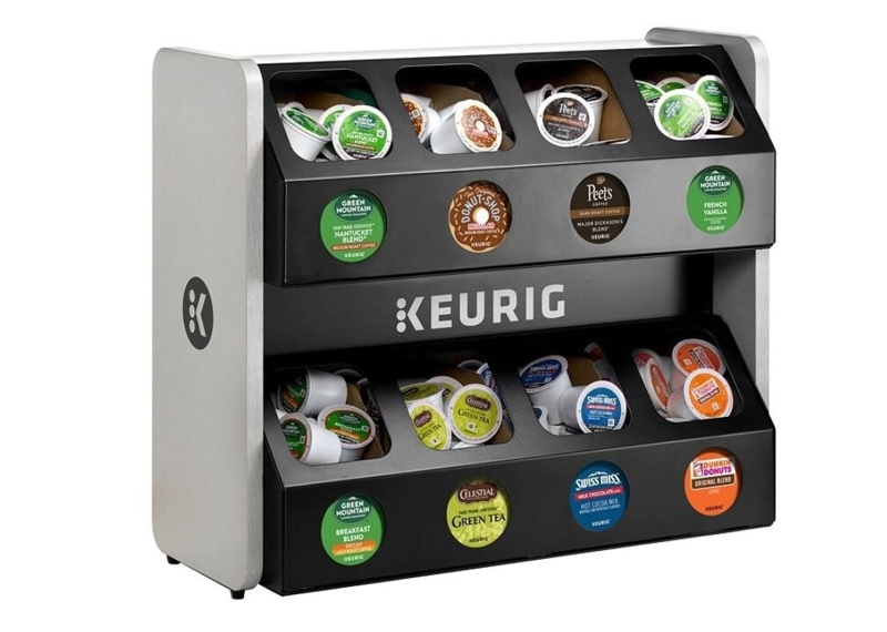 8-Sleeve Pod Storage Rack, Two-Tier Flavor Display Slots