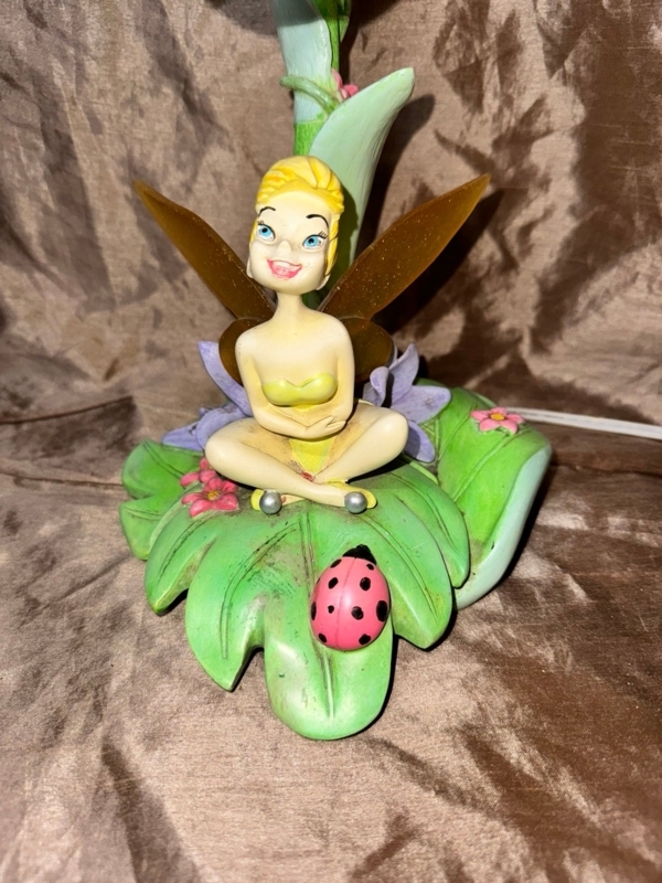Accent Lamp: Tinkerbell on Leaf Base with Translucent Amber Wings