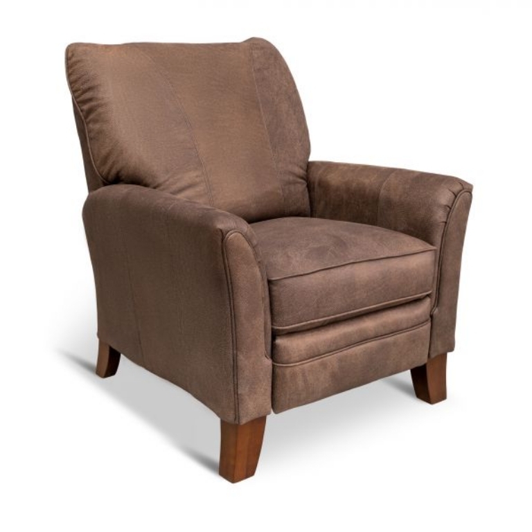 Accent Recliner with Hidden Mechanism in Cocoa Brown Fabric