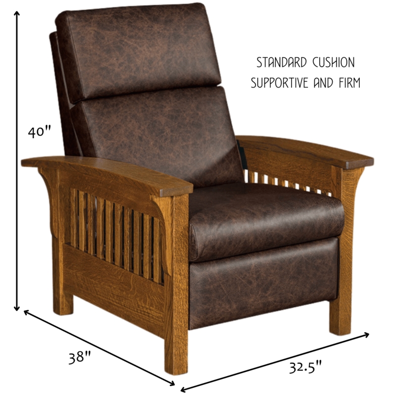 American Made Mission Oak Wood Arm Spindle Recliner  Modern Bungalow  Furniture and Design